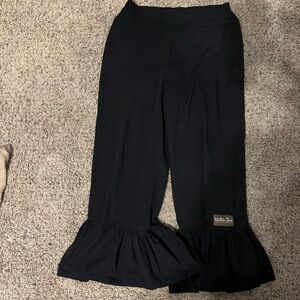 Matilda Jane Black Wide Leg Pants with Flared Hem